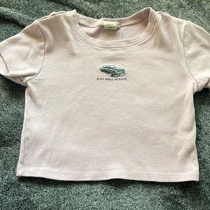 XS light purple crop top